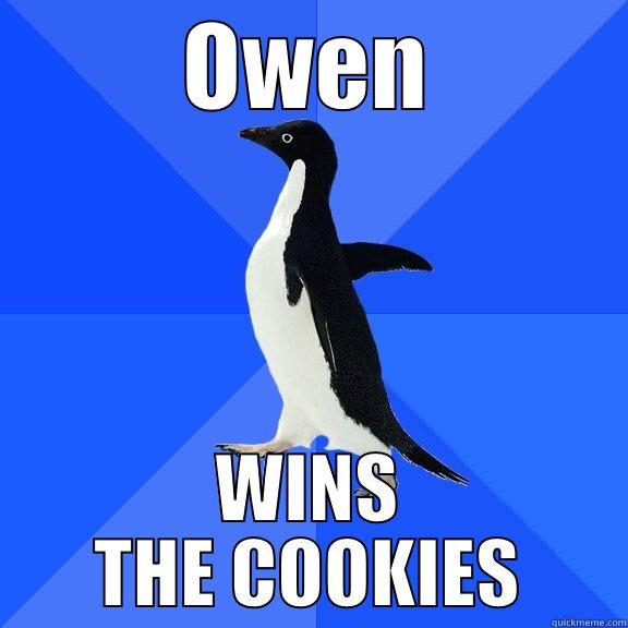 OWEN WINS THE COOKIES Socially Awkward Penguin