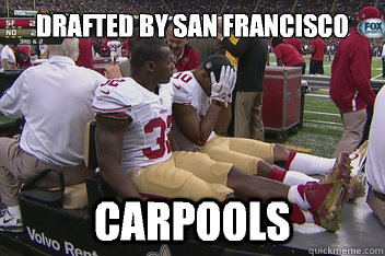 Drafted by San francisco Carpools  49ers