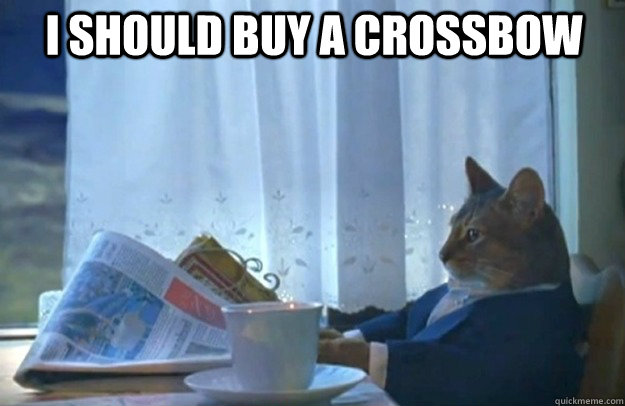 I should buy a crossbow  Sophisticated Cat