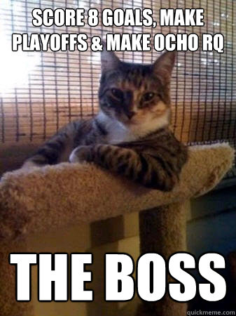Score 8 goals, make playoffs & make Ocho RQ THE BOSS  The Most Interesting Cat in the World