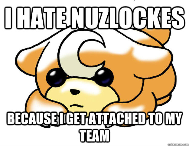I hate nuzlockes because i get attached to my team  Confession Teddiursa