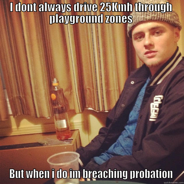 Lil bowden - I DONT ALWAYS DRIVE 25KMH THROUGH PLAYGROUND ZONES BUT WHEN I DO IM BREACHING PROBATION Misc