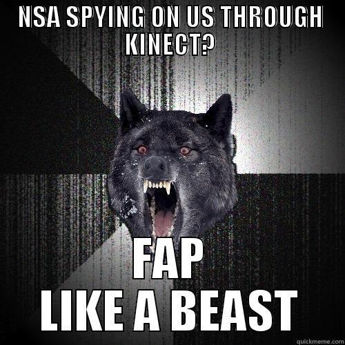 NSA SPYING ON US THROUGH KINECT? FAP LIKE A BEAST Insanity Wolf