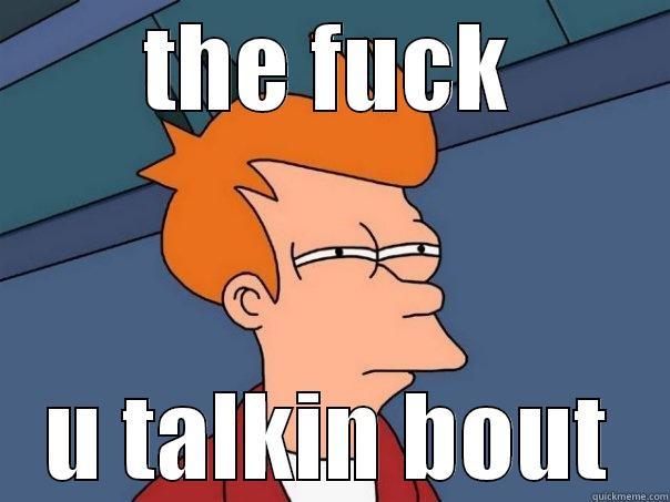 THE FUCK U TALKIN BOUT Futurama Fry