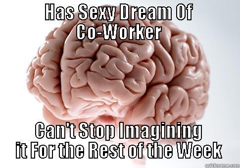 HAS SEXY DREAM OF CO-WORKER CAN'T STOP IMAGINING IT FOR THE REST OF THE WEEK Scumbag Brain