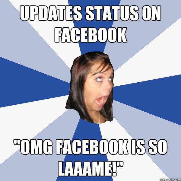 UPdates status on facebook 