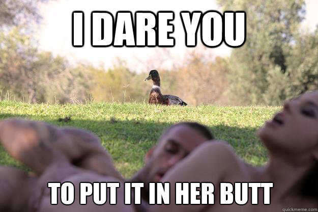 I dare you  to put it in her butt - I dare you  to put it in her butt  Misc