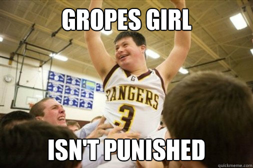 Gropes girl isn't punished  