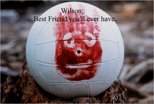 Wilson;
   Best Friend you'll ever have. - Wilson;
   Best Friend you'll ever have.  castaway