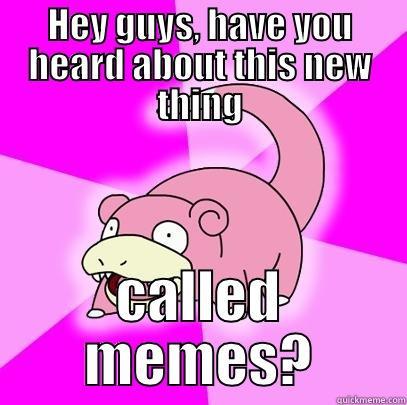 HEY GUYS, HAVE YOU HEARD ABOUT THIS NEW THING CALLED MEMES? Slowpoke