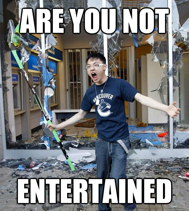 Are you not  Entertained  Angry Asian