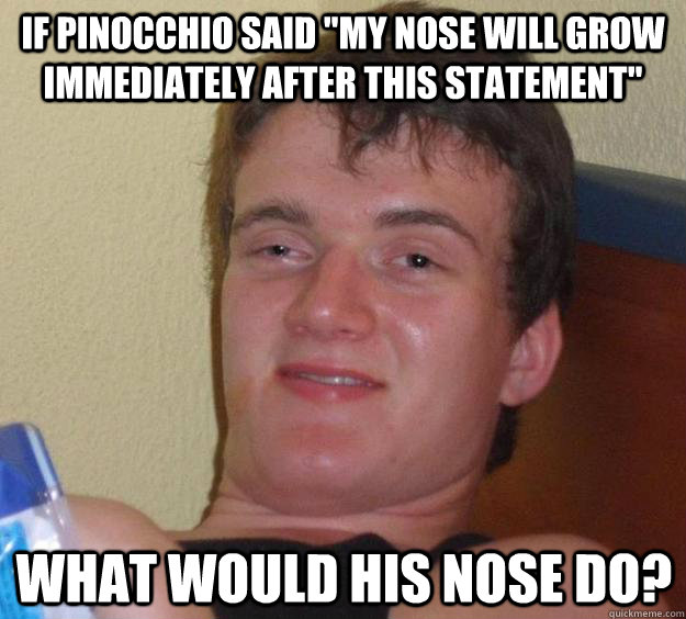 If pinocchio said 