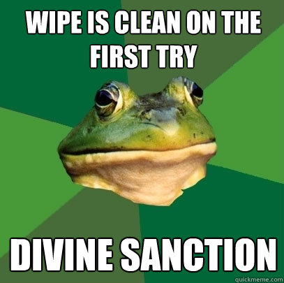 wipe is clean on the first try divine sanction  Foul Bachelor Frog