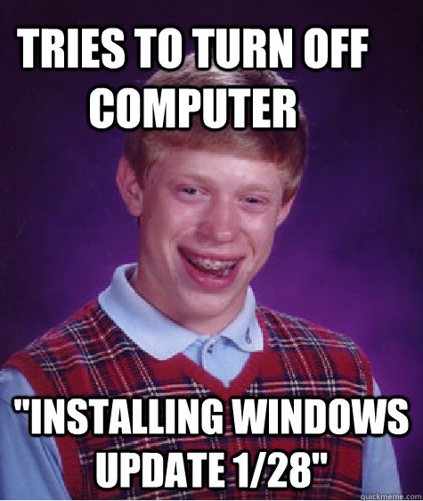 Tries to turn off computer 