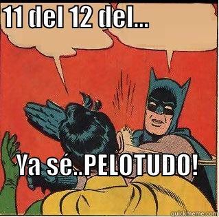 11 DEL 12 DEL...                   YA SÉ..PELOTUDO!               Slappin Batman