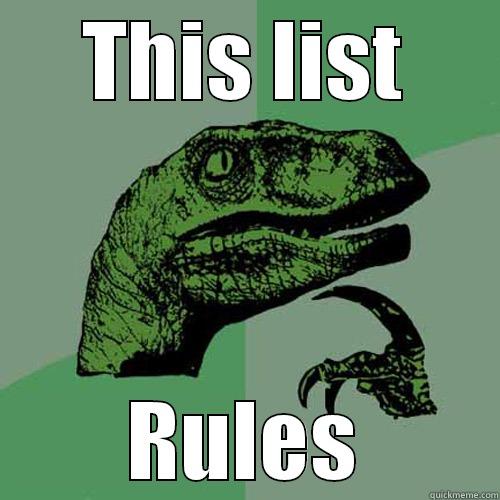 THIS LIST RULES Philosoraptor