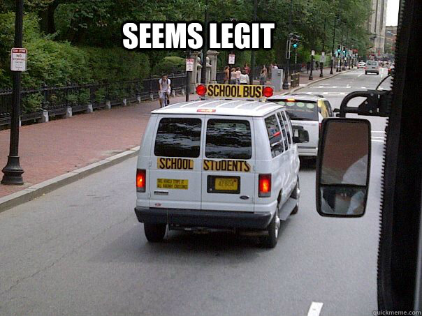 Seems legit  School Bus