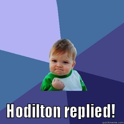  HODILTON REPLIED! Success Kid