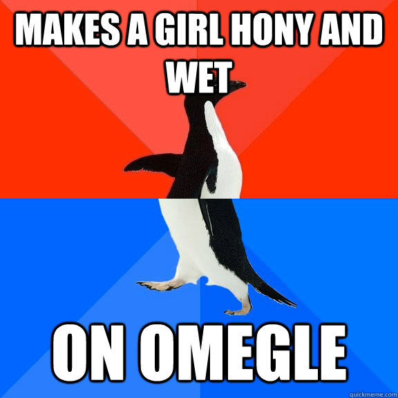 makes a girl hony and wet on omegle  Socially Awesome Awkward Penguin