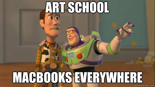 art school macbooks everywhere  Everywhere