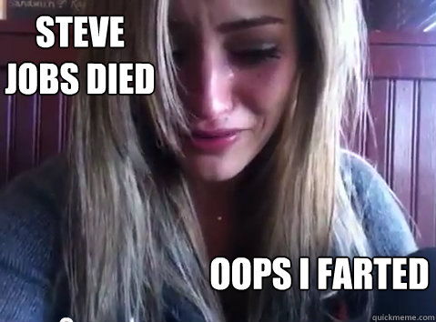 steve jobs died oops i farted - steve jobs died oops i farted  Ijustine LOL