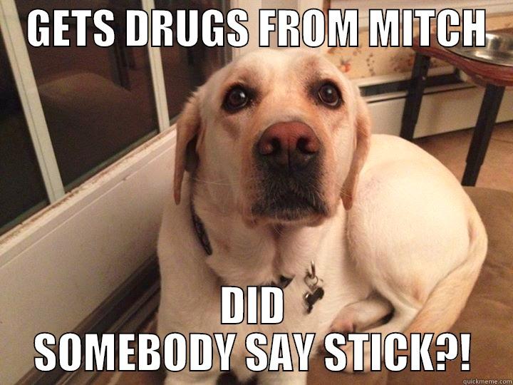    GETS DRUGS FROM MITCH    DID SOMEBODY SAY STICK?! Misc
