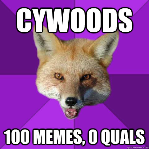 CyWoods 100 Memes, 0 Quals  Forensics Fox