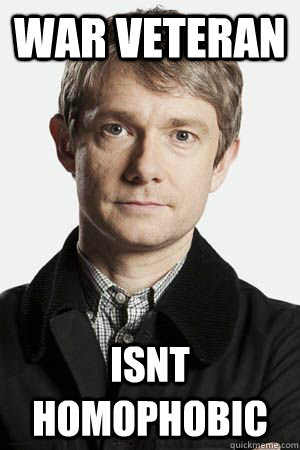 war veteran isnt homophobic - war veteran isnt homophobic  Good Guy Watson