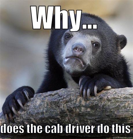 WHY... DOES THE CAB DRIVER DO THIS Confession Bear