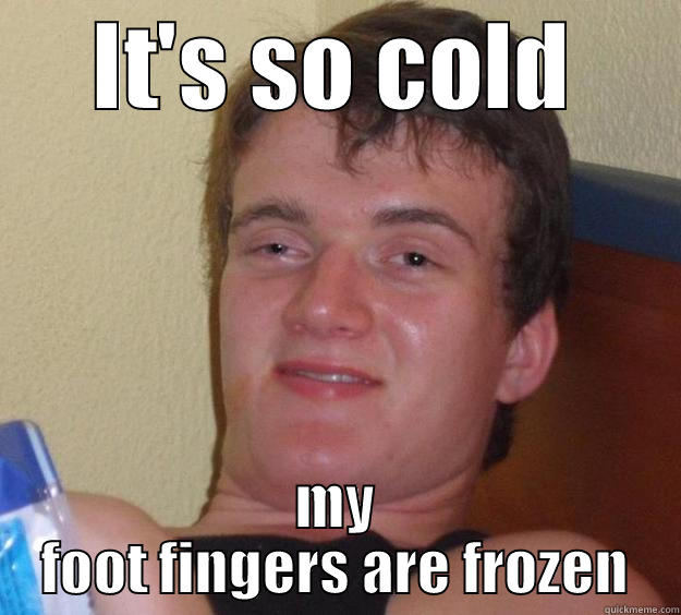 IT'S SO COLD MY FOOT FINGERS ARE FROZEN 10 Guy