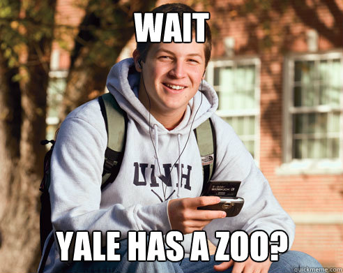 wait Yale has a zoo?  College Freshman