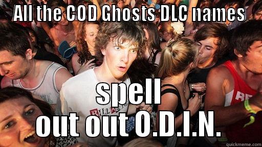 ALL THE COD GHOSTS DLC NAMES SPELL OUT OUT O.D.I.N. Sudden Clarity Clarence