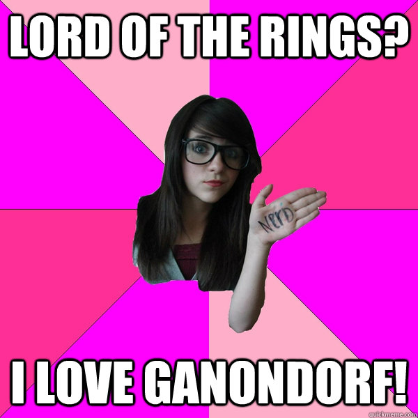 Lord of the rings? I love ganondorf! - Lord of the rings? I love ganondorf!  stupid spore grox creature meme idiot nerd girl lol sporum