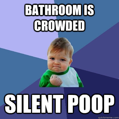 BATHROOM IS CROWDED SILENT POOP  Success Kid