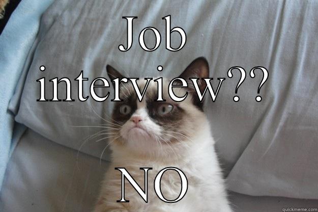 JOB INTERVIEW?? NO Grumpy Cat