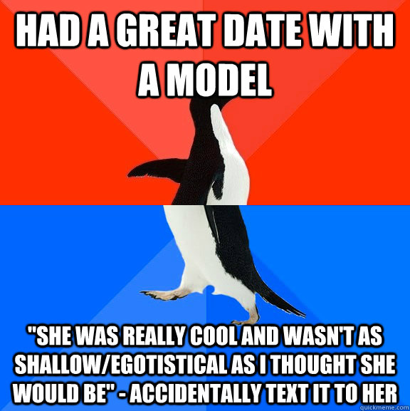 HAD A GREAT DATE WITH A MODEL 