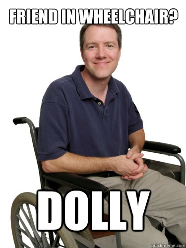 Friend In Wheelchair? DOLLY  Filmmaker meme