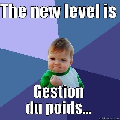 THE NEW LEVEL IS  GESTION DU POIDS... Success Kid