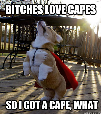 Bitches love capes So I got a cape, What  