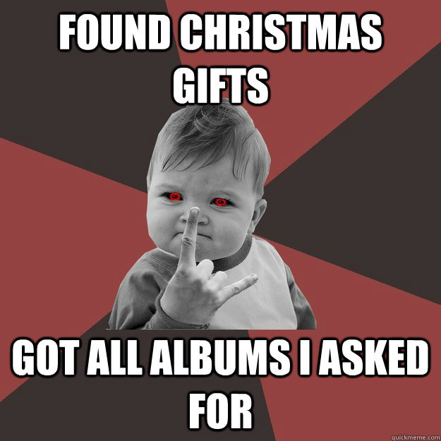 Found Christmas gifts got all albums i asked for  - Found Christmas gifts got all albums i asked for   Metal Success Kid