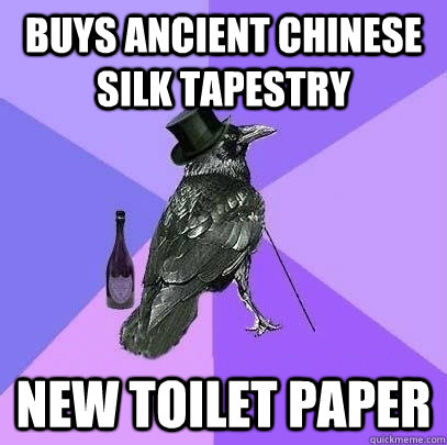 buys ancient chinese silk tapestry new toilet paper  Rich Raven