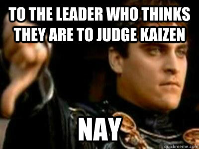 To the leader who thinks they are to judge Kaizen Nay  Downvoting Roman