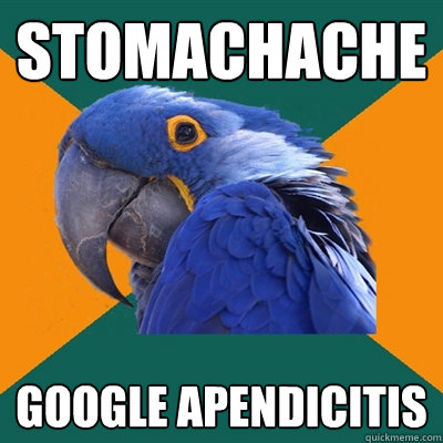 stomachache google apendicitis  Paranoid Parrot