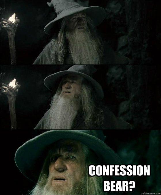  Confession Bear?  No memory Gandalf
