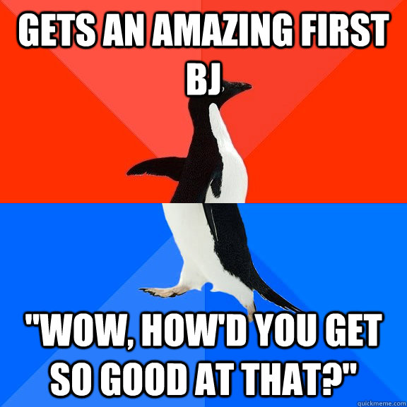 Gets an amazing first BJ 