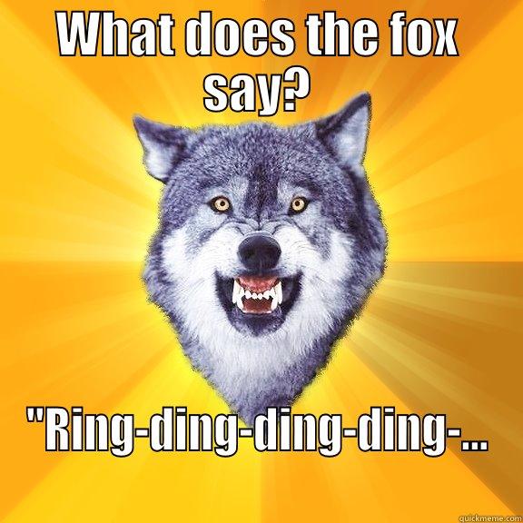 WHAT DOES THE FOX SAY? 