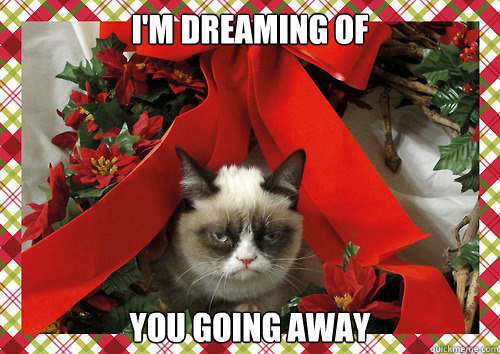 I'm dreaming of  you going away - I'm dreaming of  you going away  A Grumpy Cat Christmas