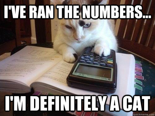 I've ran the numbers... I'm definitely a cat  - I've ran the numbers... I'm definitely a cat   Catulator