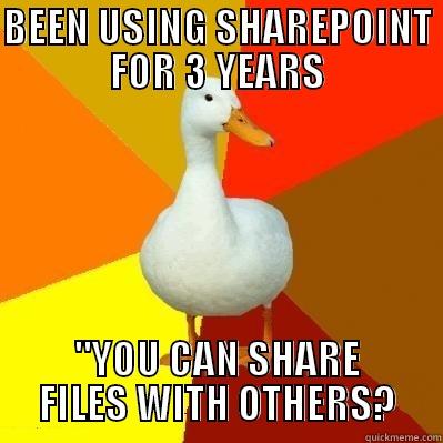 BEEN USING SHAREPOINT FOR 3 YEARS 