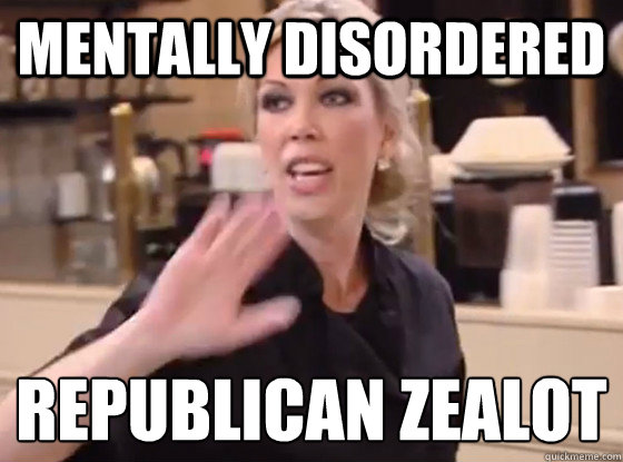 mentally disordered Republican zealot﻿  Overly Hostile Amy